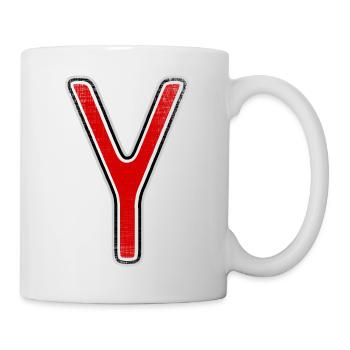 Y electric - Einfach schlichtes Design für E-Auto - Tasse - Weiß - Rechts