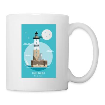 Phare d AR-MEN - Mug blanc - blanc - Droite