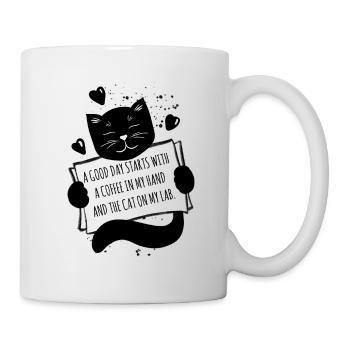 Cat lover, cat mom, cat saying - Mug - white - Right