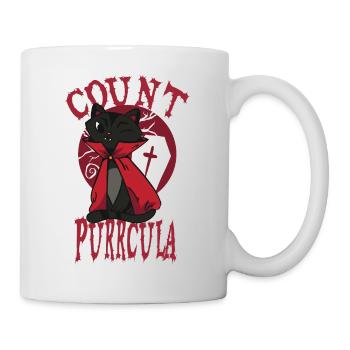 Halloween Count Purrcula Cat Cats Saying Humor - Mug - white - Right