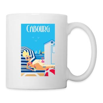 Plage de Cabourg - Mug blanc - blanc - Droite