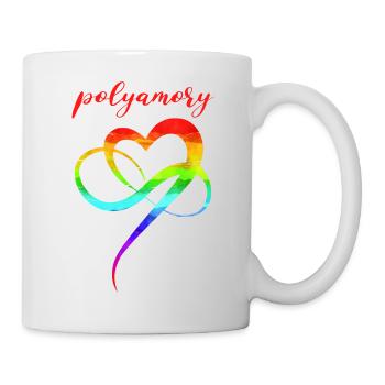 Polyamorie Infinity Heart LGBTQ Liebe - Tasse - Weiß - Rechts