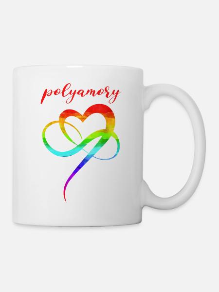 Polyamorie Infinity Heart LGBTQ Liebe - Tasse - Weiß