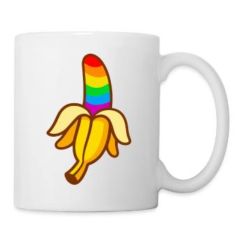 LGBT Rainbow Gay Heart Homosexuality - Mug - white - Right