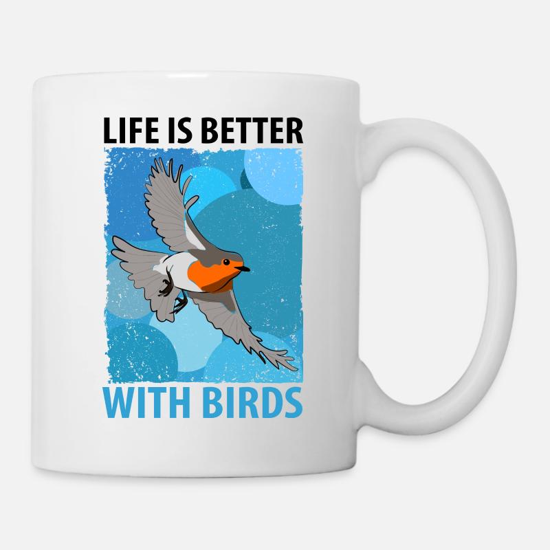 Observation des oiseaux Oiseaux Observation des oiseaux Oiseaux - Mug blanc - blanc