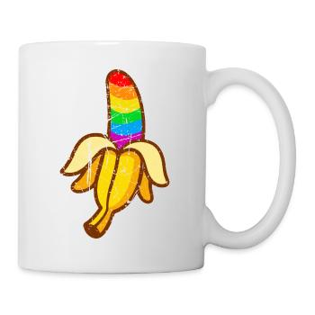 Pride LGBT LGBTQ Queer Ally Gay Lesbiennes Vintag - Mug blanc - blanc - Droite