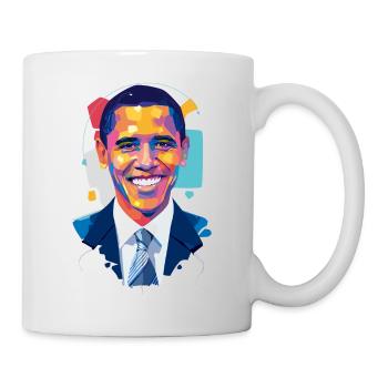 Barack Obama Digitale Kunst - Tasse - Weiß - Rechts