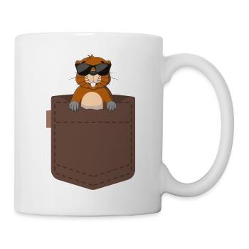 Taupe dans un sac - Mug blanc - blanc - Droite