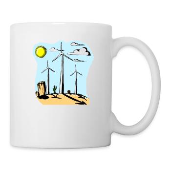 wind turbines - Mug - white - Right