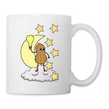 Good Night Peanut Starry Sky Moon Cloud - Mug - white - Right
