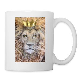 The king. Lion with crown - Mug - white - Right