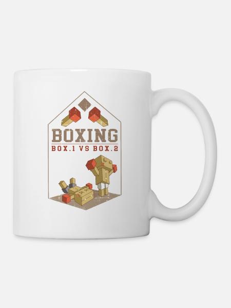 boxing box vs box - Mug - white