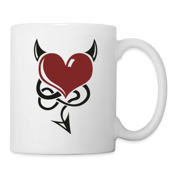 Devil Heart - Tasse - Weiß - Rechts