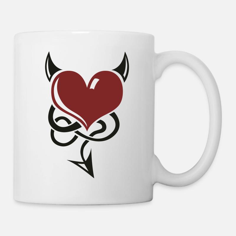 Devil Heart - Tasse - Weiß