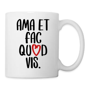 L’amour fait ce que vous voulez que les Écritures latines disent - Mug blanc - blanc - Droite