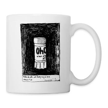 Oeuvre d'art : colle - Mug blanc - blanc - Droite