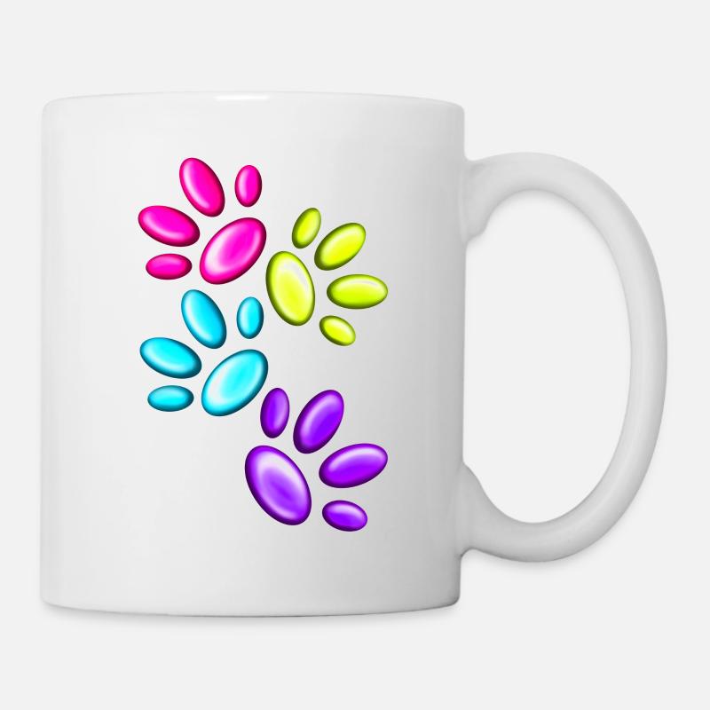 Imprimés colorés Animal Paw - Mug blanc - blanc