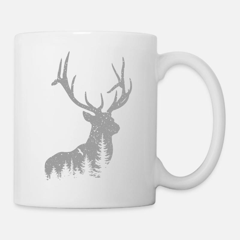 Hirsch - Tasse - Weiß