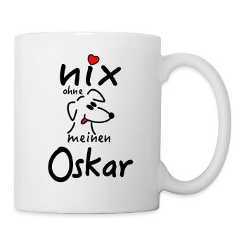 Nicht's ohne Hund Oskar - Tasse - Weiß - Rechts