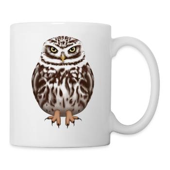Steinkauz Eule - Tasse - Weiß - Rechts