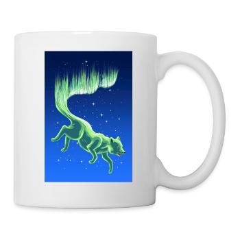 Affiche Arctic Fox Northern Lights - Mug blanc - blanc - Droite