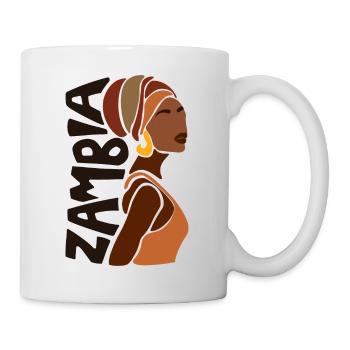 Zambie Zambie Drapeau zambien Patrimoine noir - Mug blanc - blanc - Droite