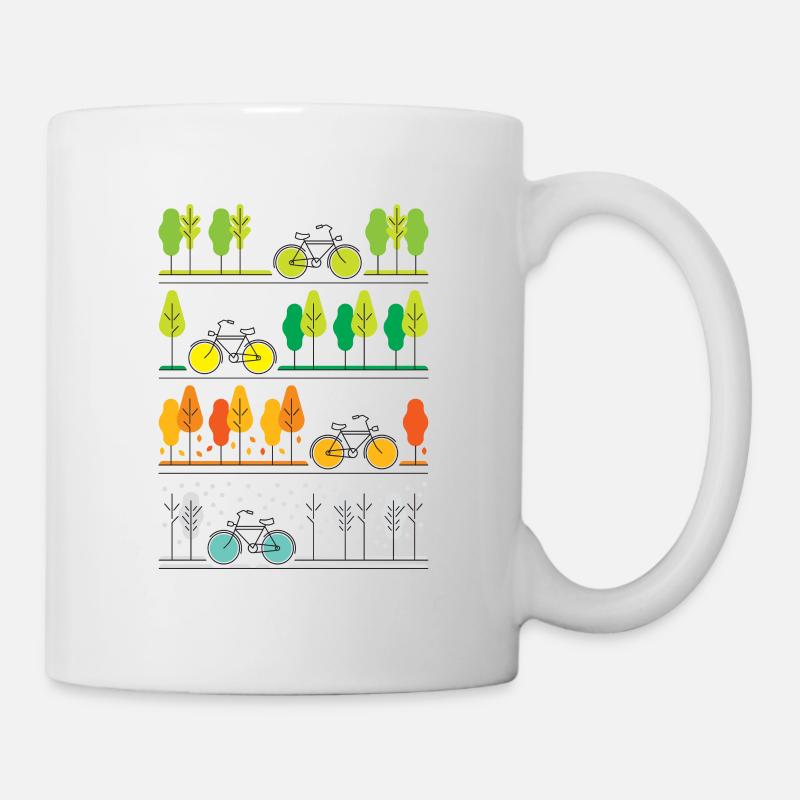 Cycling through the four seasons - Mug - white