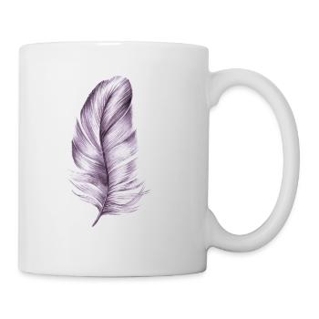 Feder. - Tasse - Weiß - Rechts