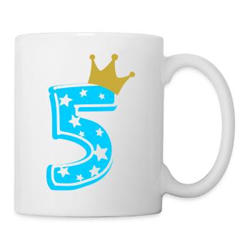 5 Krone 5. Geburtstag 5 Jahre - Tasse - Weiß - Rechts