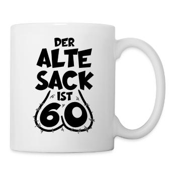 LUSTIG 60 JAHRE ALTER SACK 60. GEBURTSTAG - Tasse - Weiß - Rechts