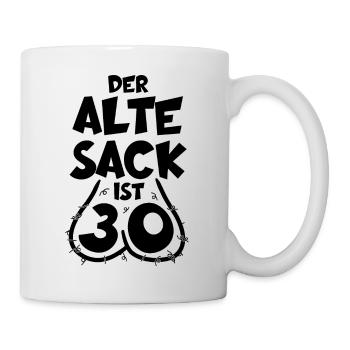 LUSTIG 30 JAHRE ALTER SACK 30. GEBURTSTAG - Tasse - Weiß - Rechts