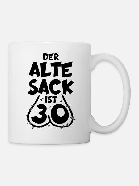 LUSTIG 30 JAHRE ALTER SACK 30. GEBURTSTAG - Tasse - Weiß