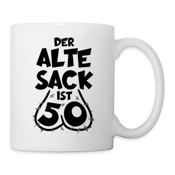 LUSTIG 50 JAHRE ALTER SACK 50. GEBURTSTAG - Tasse - Weiß - Rechts