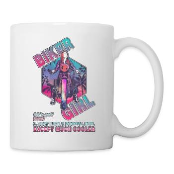 Biker Girl, Rider Girl, Racer girl definition Art - Mug - white - Right