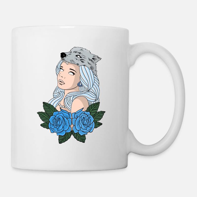 Wolfsmädchen - Tasse - Weiß