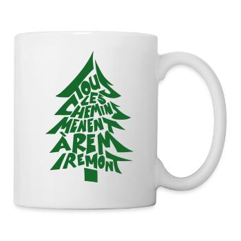 Tous les chemins mènent à Remiremont - Mug blanc - blanc - Droite