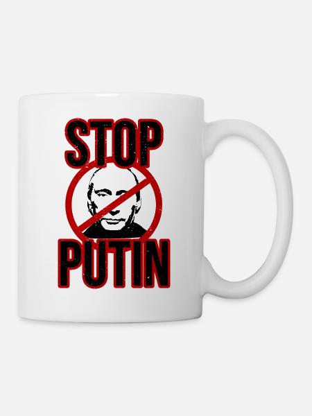 Stopp Putin - Tasse - Weiß