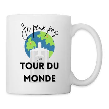 je peux pas j'ai tour du monde - Mug blanc - blanc - Droite