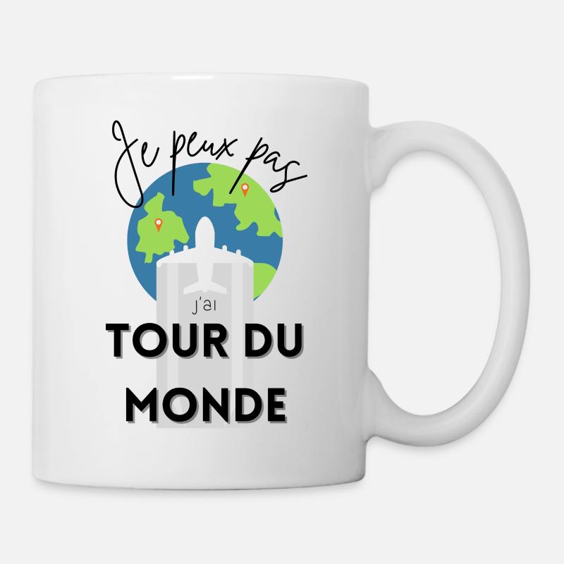 je peux pas j'ai tour du monde - Mug blanc - blanc