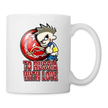Greetings from Ukraine - To Russia with Love - Tasse - Weiß - Rechts
