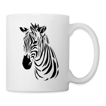 Zebra - Tasse - Weiß - Rechts