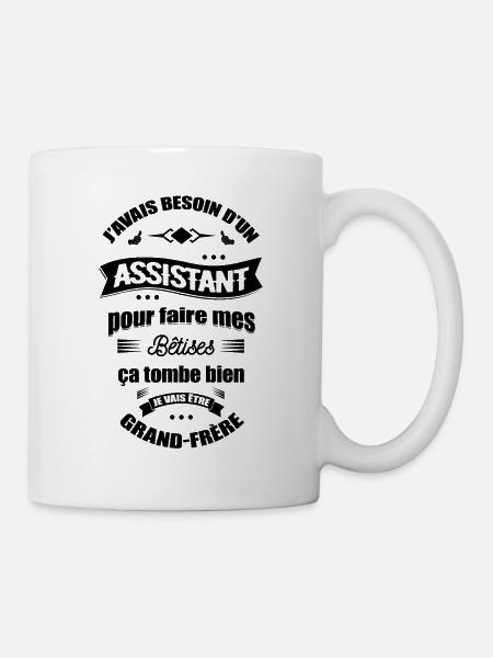 JE VAIS ÊTRE GRAND FRÈRE- FUTUR GRAND FRÈRE - Mug blanc - blanc