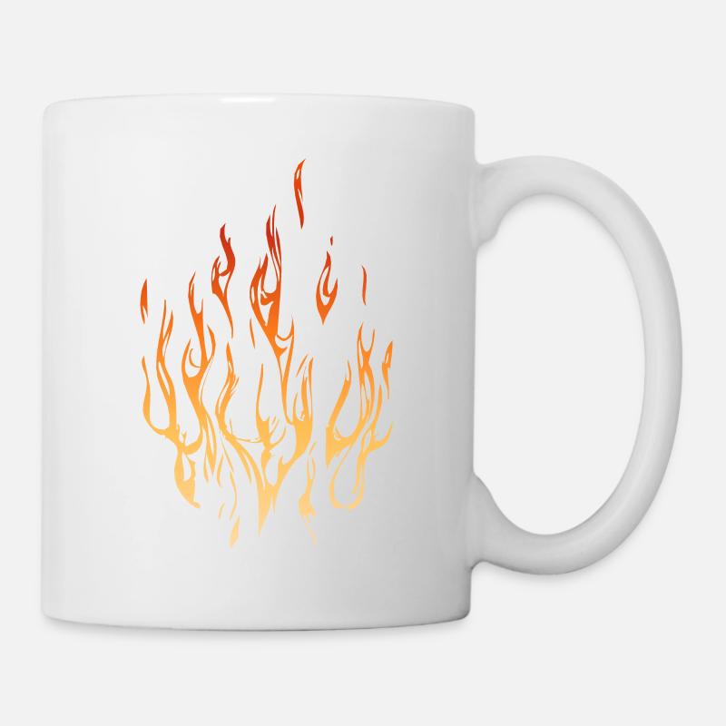 Flamme Feuer Flamme - Tasse - Weiß