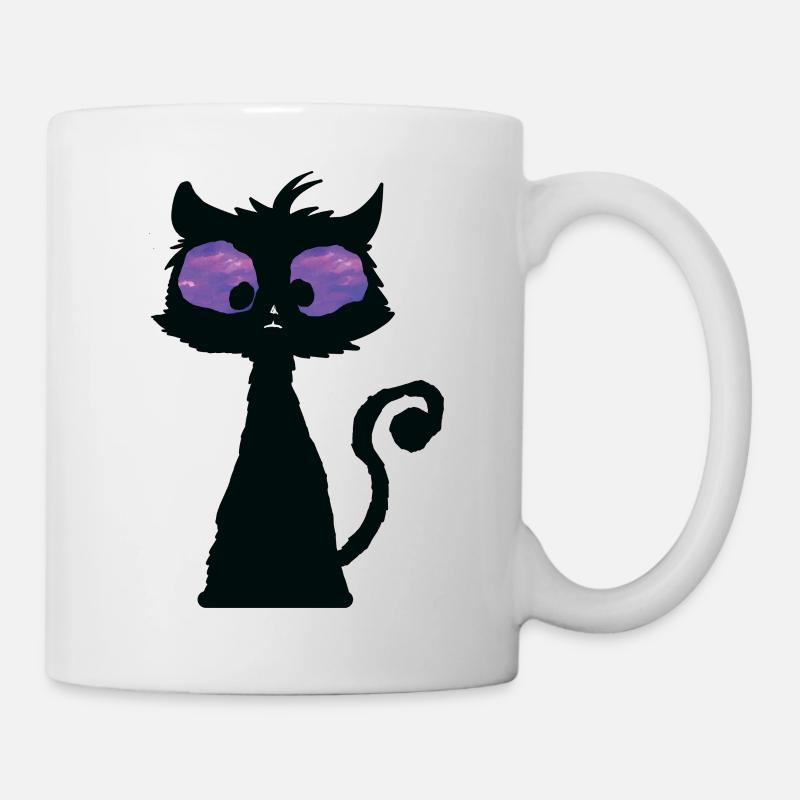 Psychedelische Katze - Tasse - Weiß