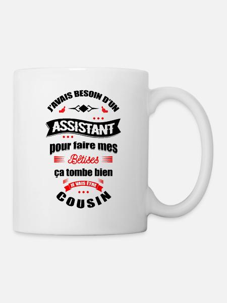 JE VAIS ÊTRE COUSIN - FUTUR COUSIN - Mug blanc - blanc