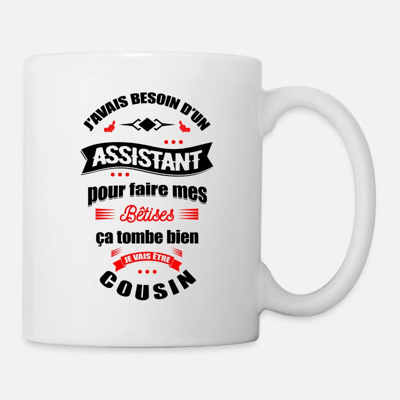 JE VAIS ÊTRE COUSIN - FUTUR COUSIN - Mug blanc - blanc