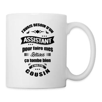 JE VAIS ÊTRE COUSIN - FUTUR COUSIN - Mug blanc - blanc - Droite