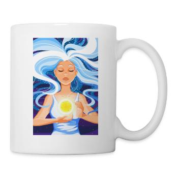 Poster | Illustration | Woman with light - Mug - white - Right