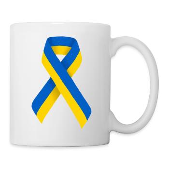 Ukrainian Band Ribbon Flag Ukraine - Mug - white - Right
