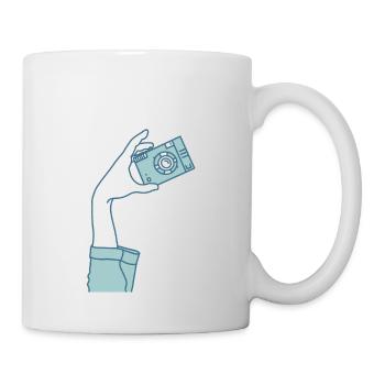 Please smile / Camera / Photo / Selfie / Media - Mug - white - Right